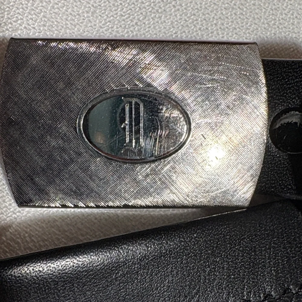 Black Glove Leather Womens Miller Equestrian Belt - Size 38